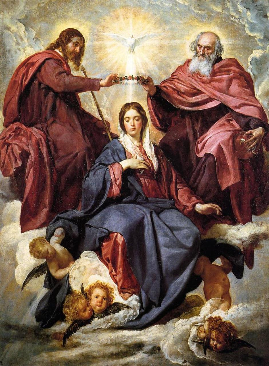 Coronación de la Virgen. De Velázquez.
