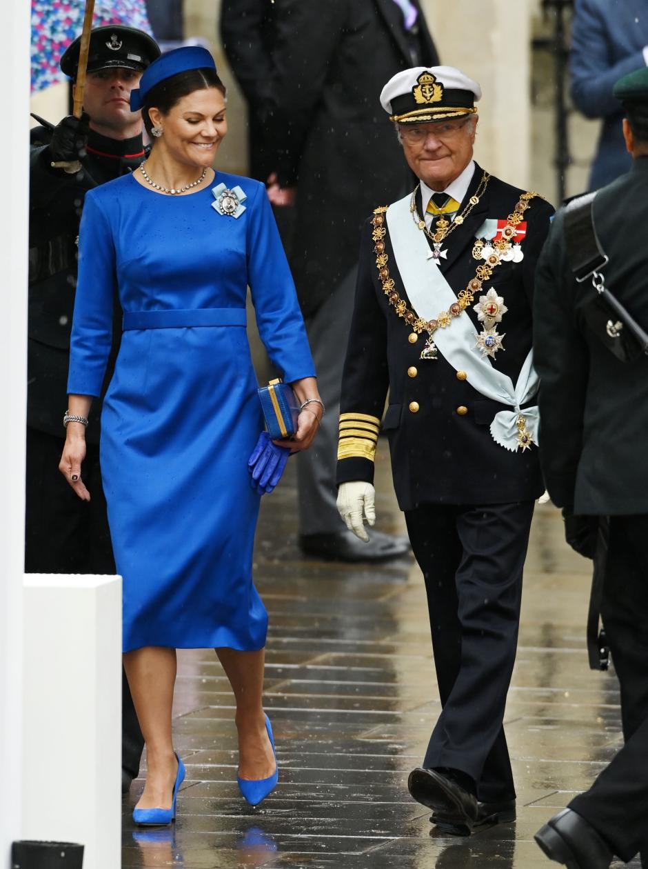 Mandatory Credit: Photo by David Fisher/Shutterstock (13901639fz)
King Carl XVI Gustav and Crown Princess Victoria of Sweden
The Coronation of King Charles III, London, UK - 06 May 2023 *** Local Caption *** .