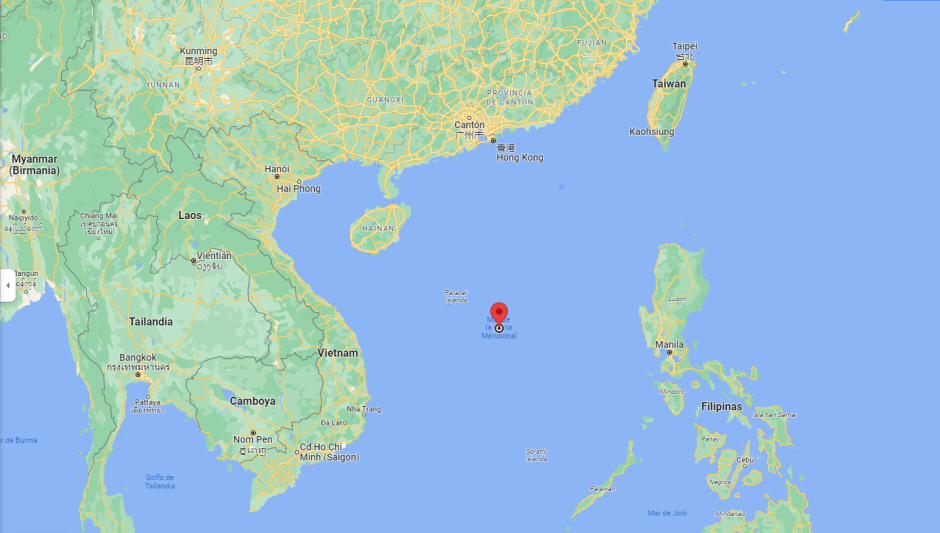 Mapa del mar de China Meridional