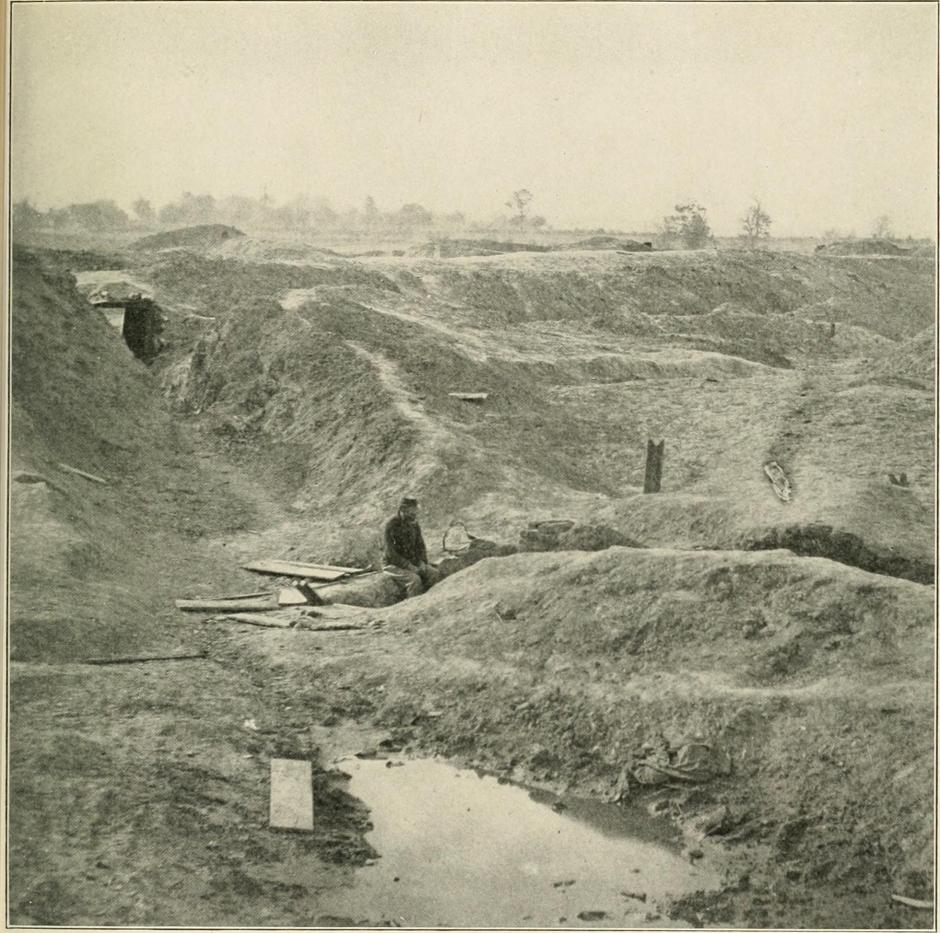 Resultado de la explosión de 3.600 kg de pólvora bajo el Saliente, 1865