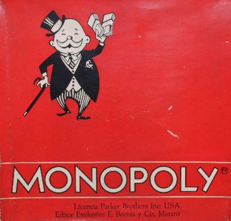 Caja antigua del juego del Monopoly