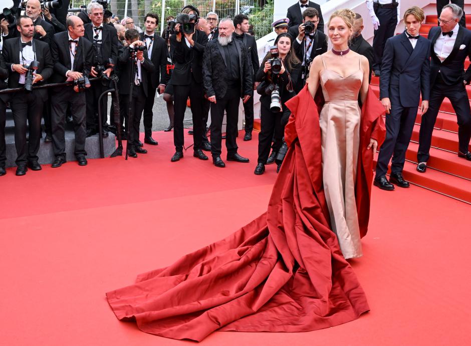 Actress Uma Thurman attending the opening ceremony of the 76th Cannes Film Festival in Cannes, France on May 16, 2023