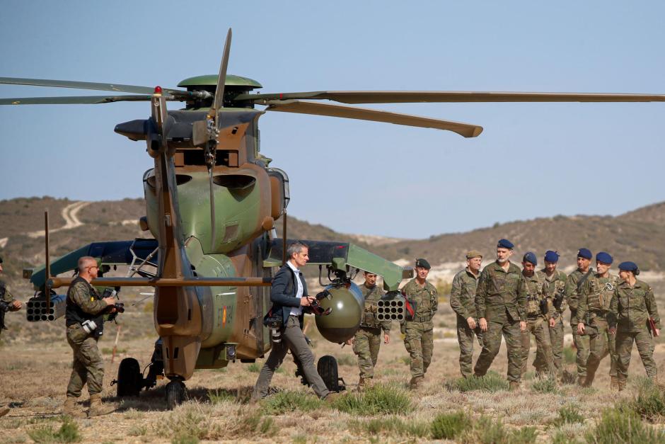 El Rey presencia un ejercicio internacional de defensa en el Aeródromo