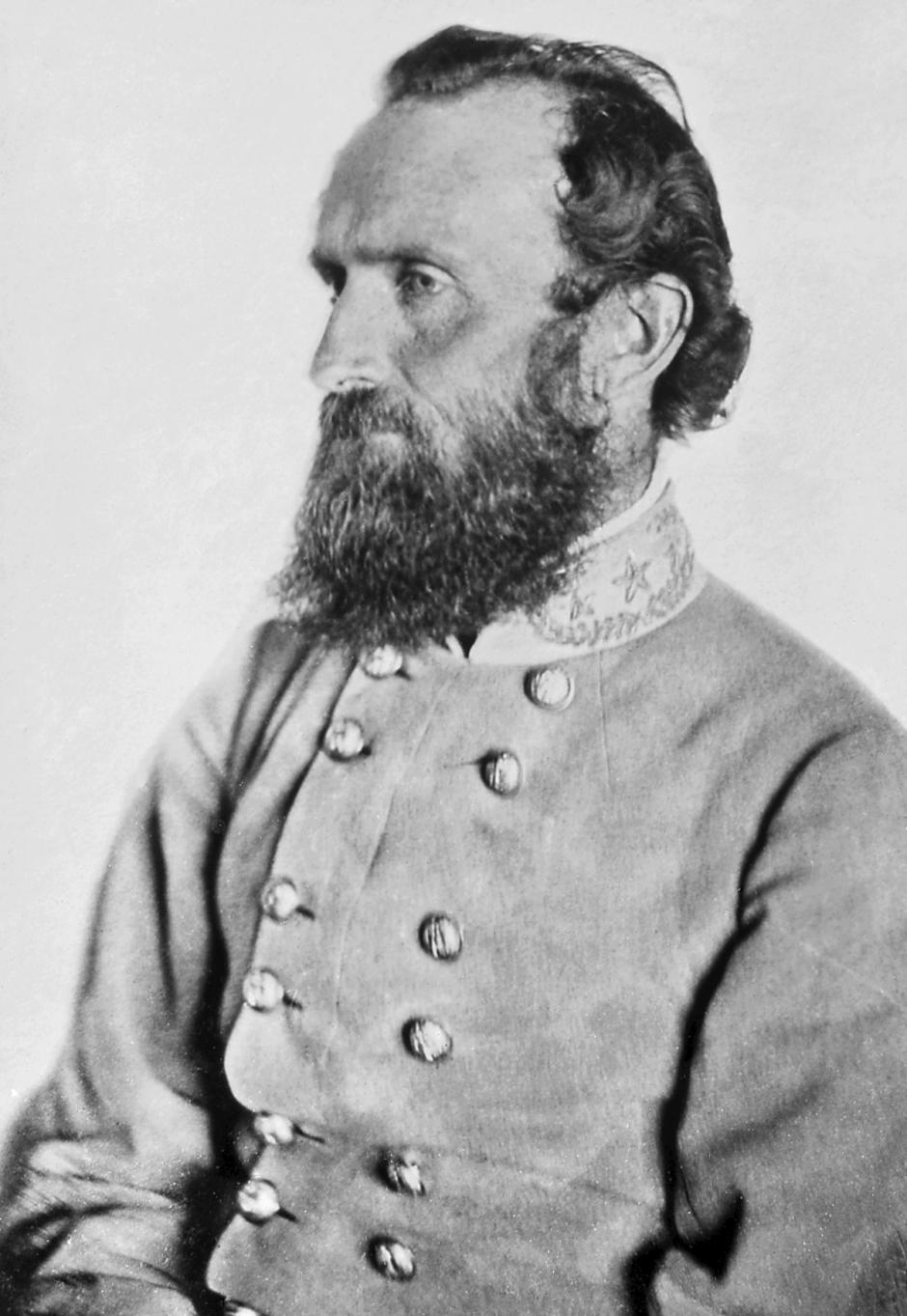 Retrato del general Jackson en "Chancellorsville", tomado en una granja del condado de Spotsylvania el 26 de abril de 1863, siete días antes de ser herido en la batalla de Chancellorsville.