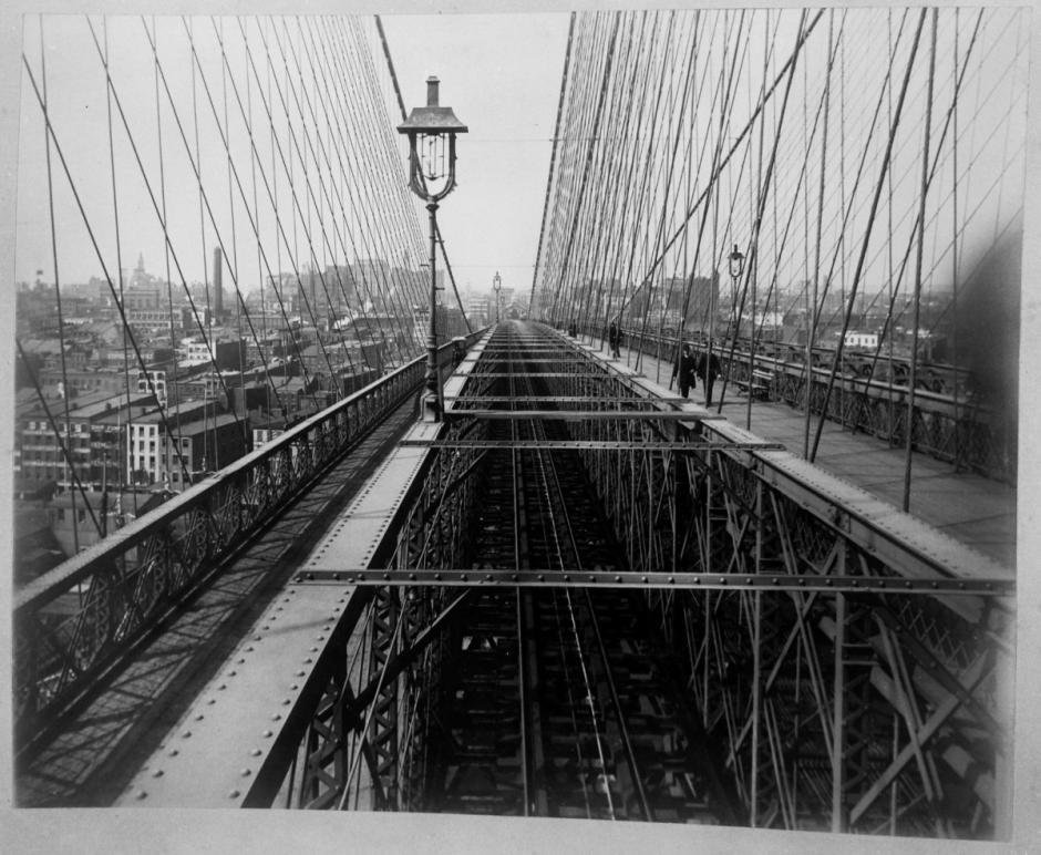 El puente de Brooklyn en 1888