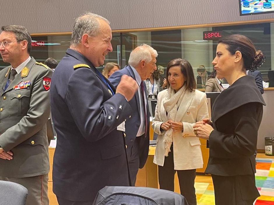 La ministra de Defensa, Margarita Robles, participa en la reunión de ministros de Defensa de la UE