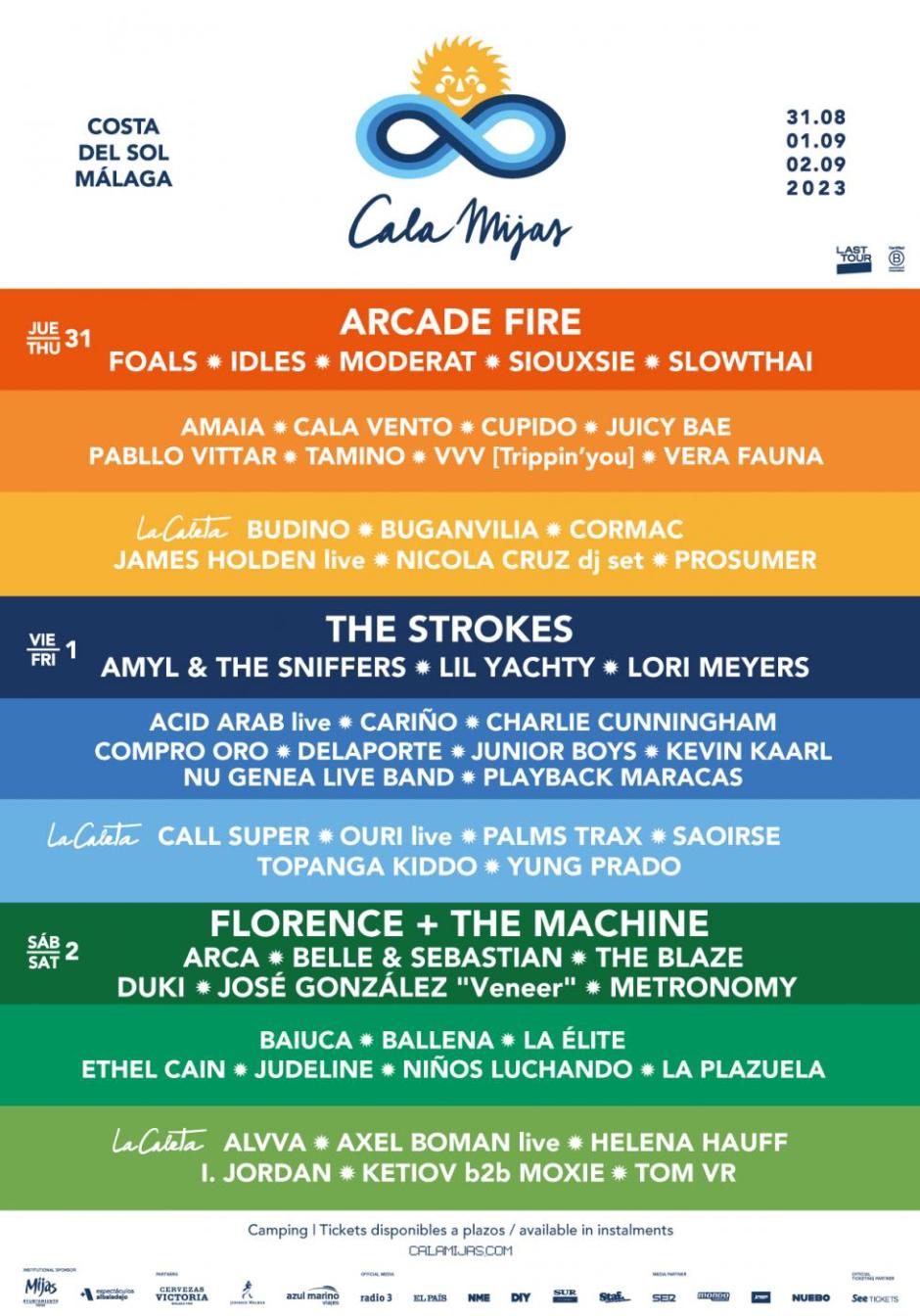 Cartel completo del festival Cala Mijas 2023