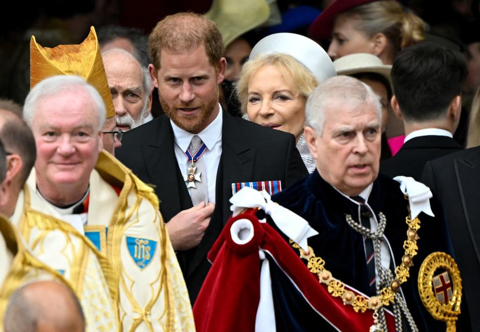 Prince Andrew,  Duke of York and Prince Harry attending Britain's King Charles´s coronation ceremony in London, Britain May 6, 2023.
