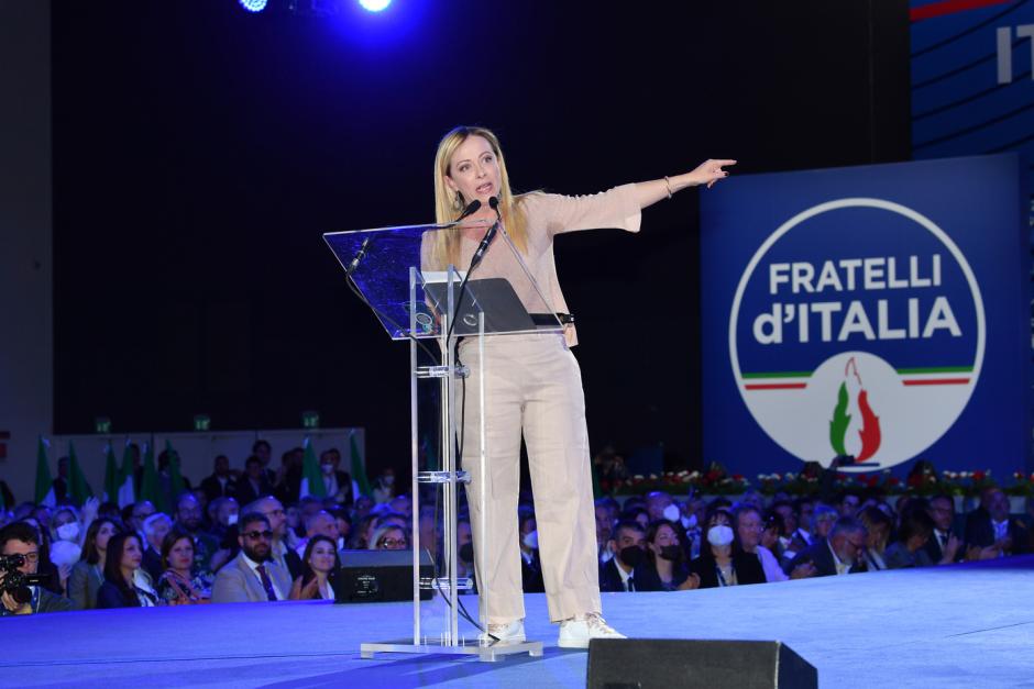 Giorgia Meloni, primer ministro Italia y líder de Fratelli d'Italia