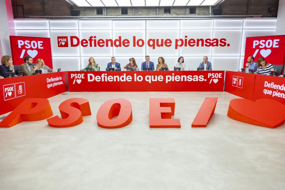 La Ejecutiva del PSOE de este lunes, presidida por Sánchez