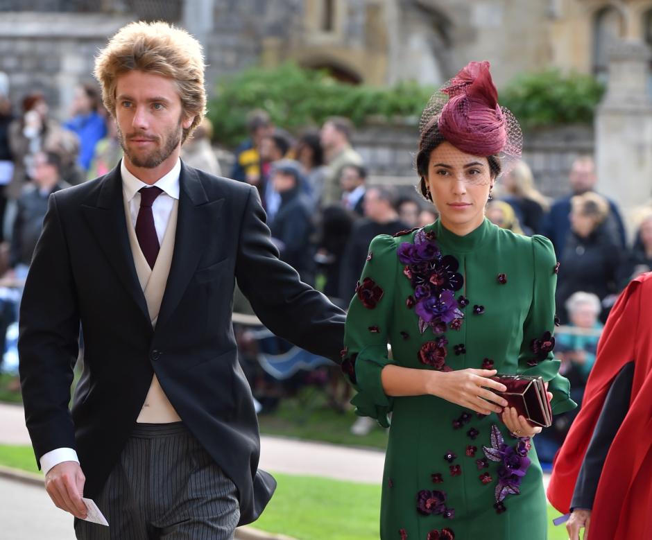 Alessandra " Sassa " of Osma and Christian of Hannover arrive for the wedding of Princess Eugenie to Jack Brooksbank at St George'sChapel in Windsor Castle *** Local Caption *** .