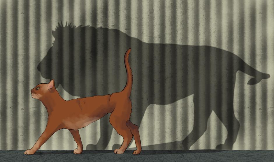 Ilustración gato leon