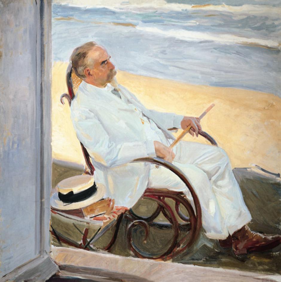 "Antonio García en la playa", 1909. Óleo sobre lienzo, Museo Sorolla