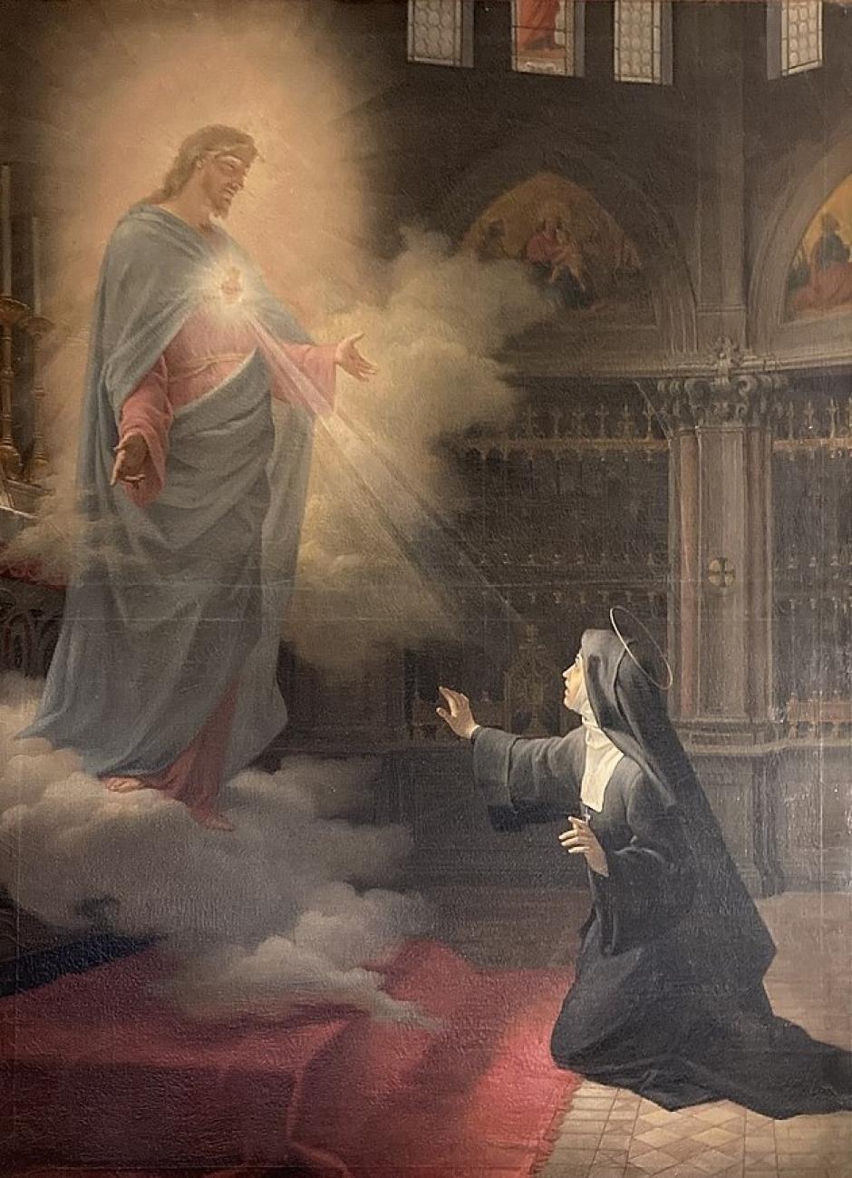 La visión del corazón de Jesús de santa Margarita María Alacoque