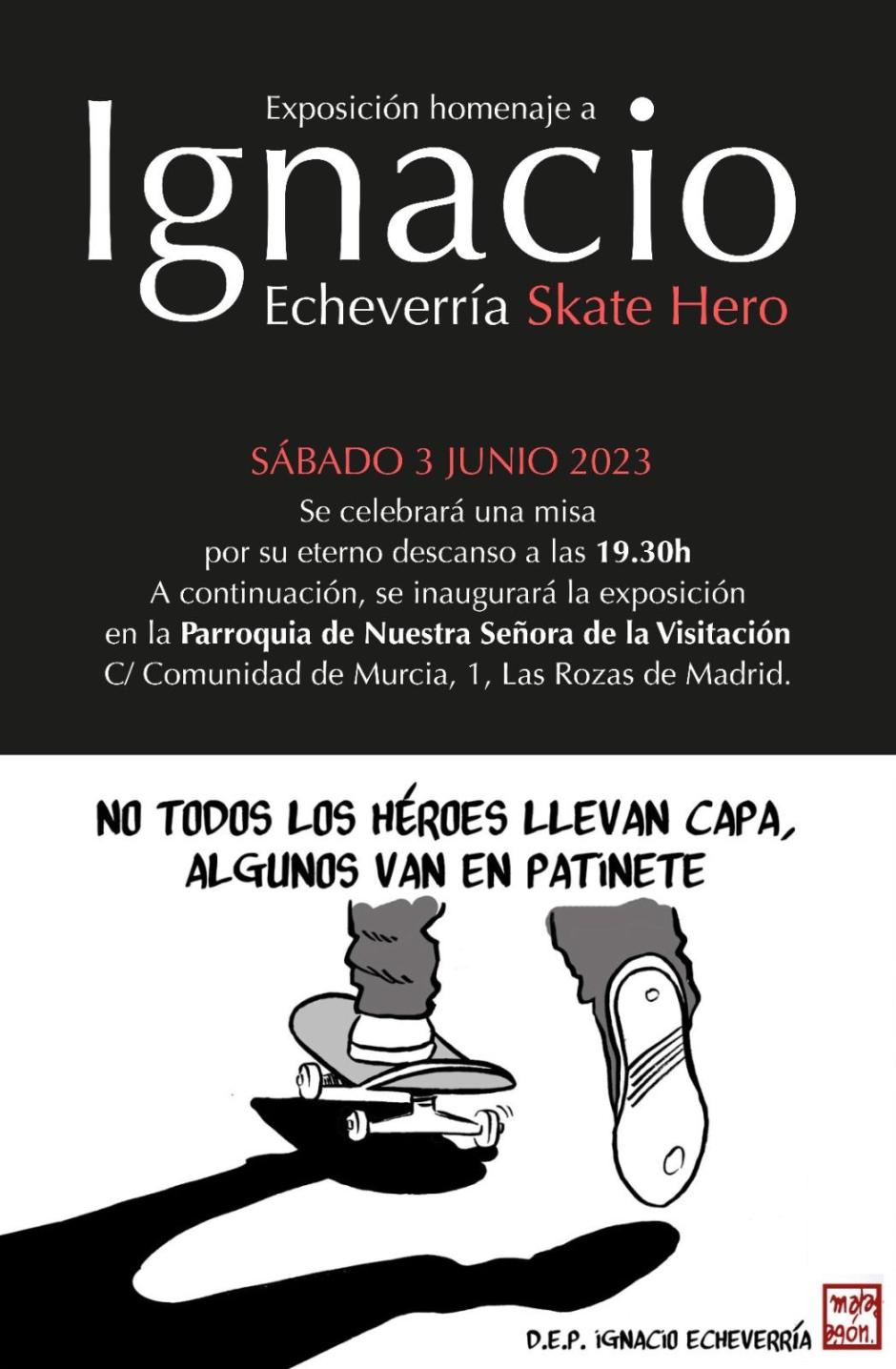 Cartel homenaje a Ignacio Echevarría