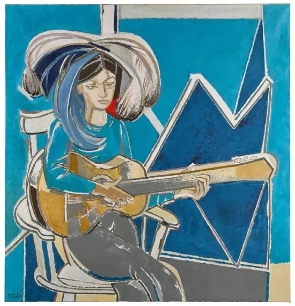'Paloma con una guitarra', cuadro de Françoise Gilot