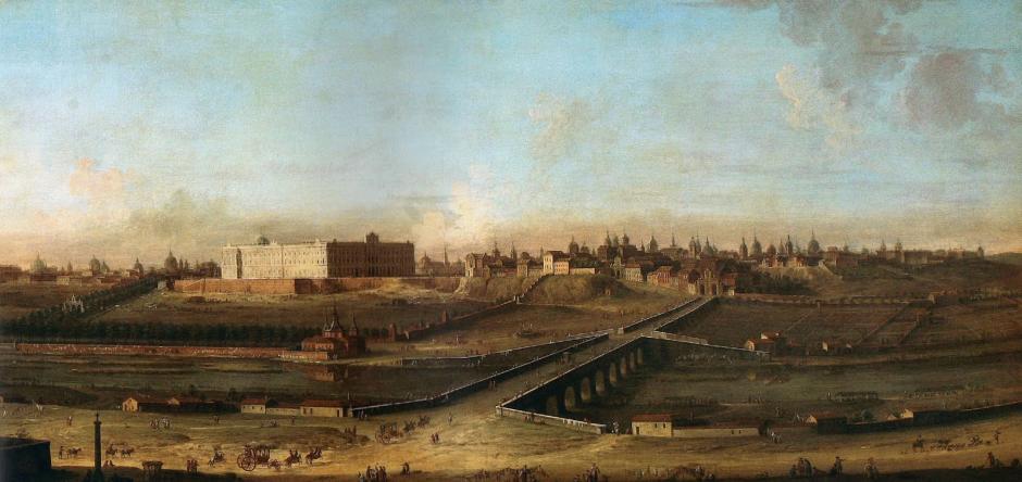 Vista de Madrid frente al Puente de Segovia por Antonio Joli, 1753