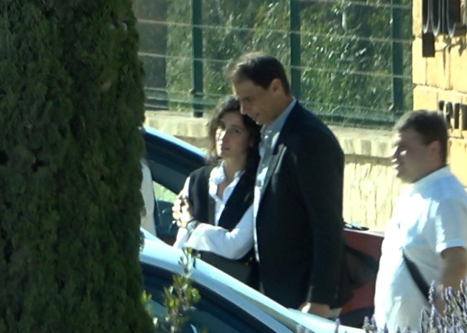 Xisca Perelló and Rafael Nadal during Miquel Perello's burial, April 21, 2023