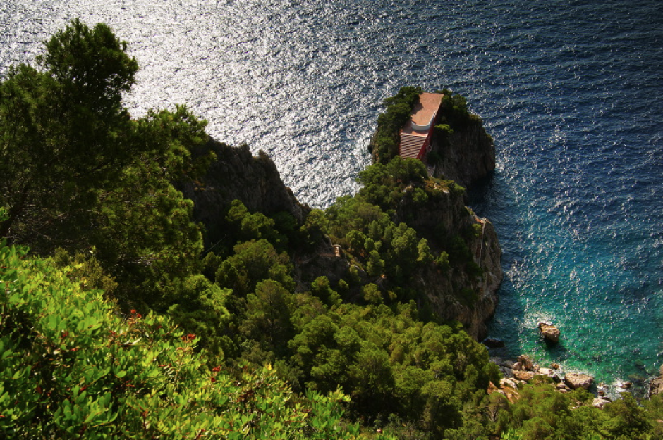 Vista de la casa de Malaparte en Capri