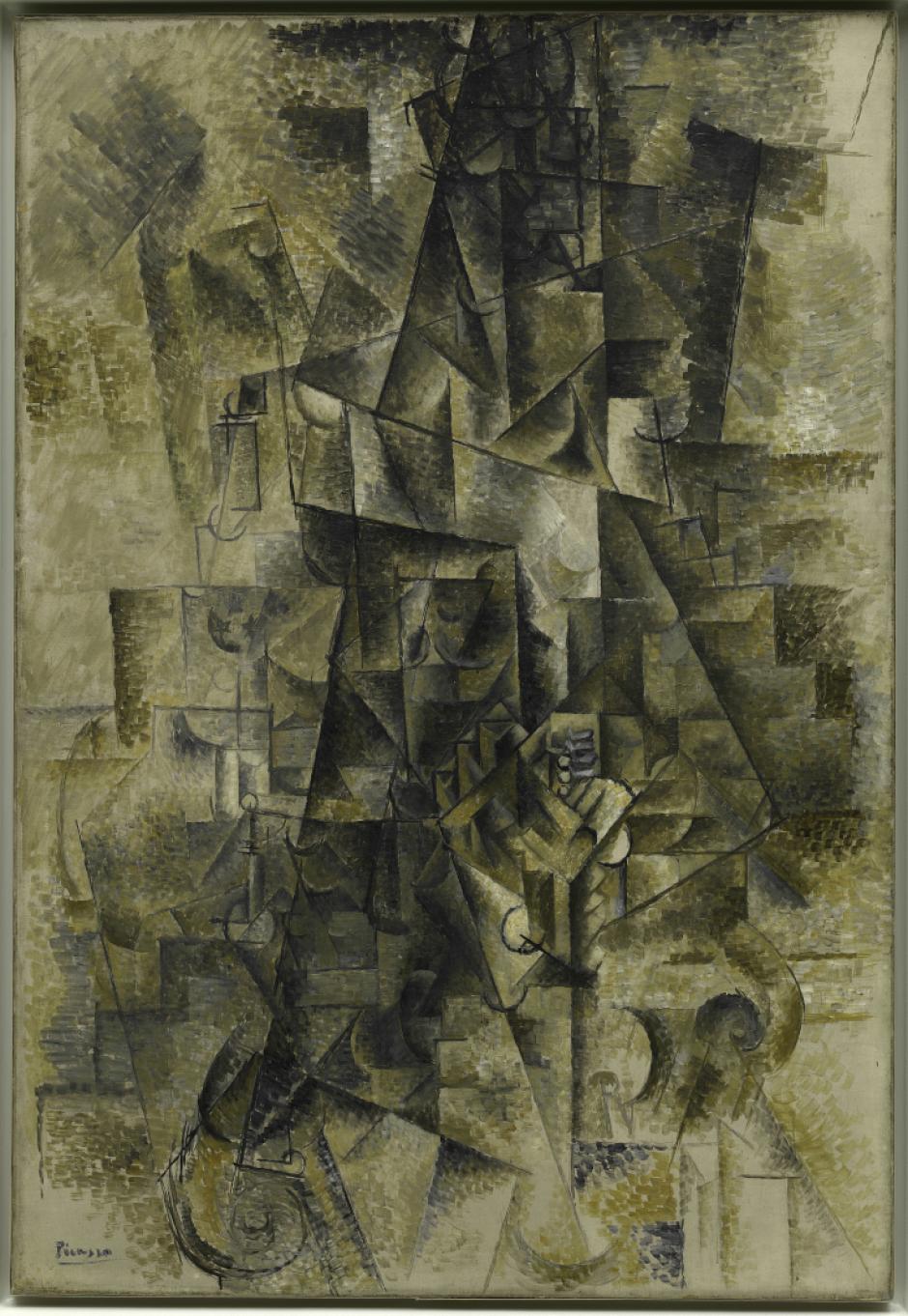 'Acordeonista', de Pablo Picasso. Óleo sobre lienzo