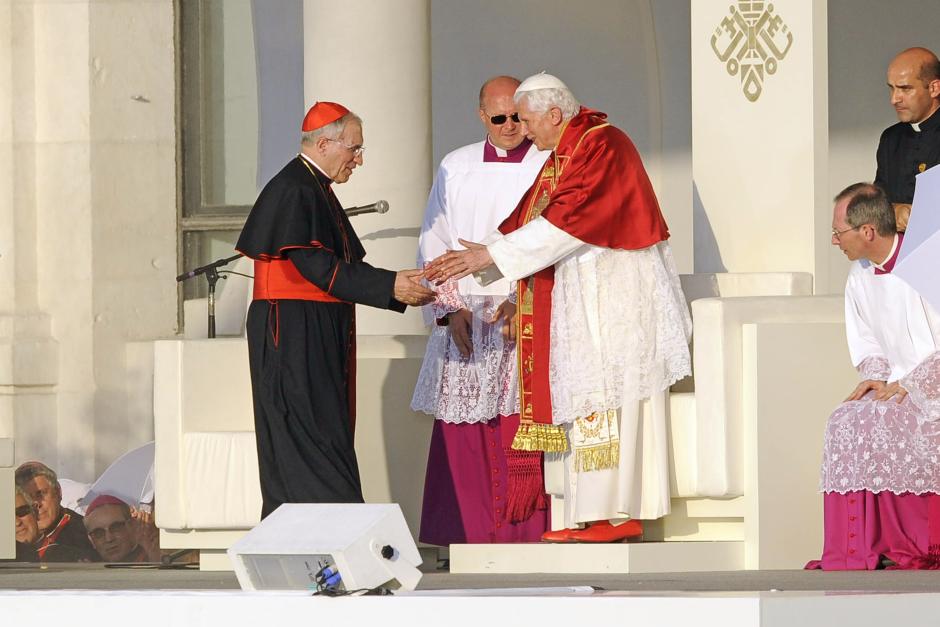 EL PAPA BENEDICTO XVI Y EL CARDENAL ARZOBISPO DE MADRID ANTONIO MARIA ROUCO DURANTE LAS JORNADAS MUNDIALES DE LA JUVENTUD 2011
18/08/2011
MADRID