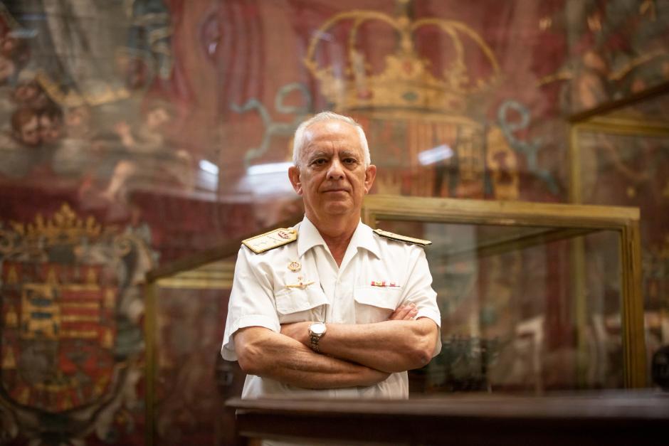 El Almirante Marcial Gambo, durante la entrevista con El Debate