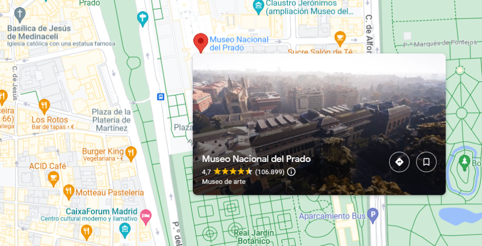 Vista inmersiva del Museo del Prado