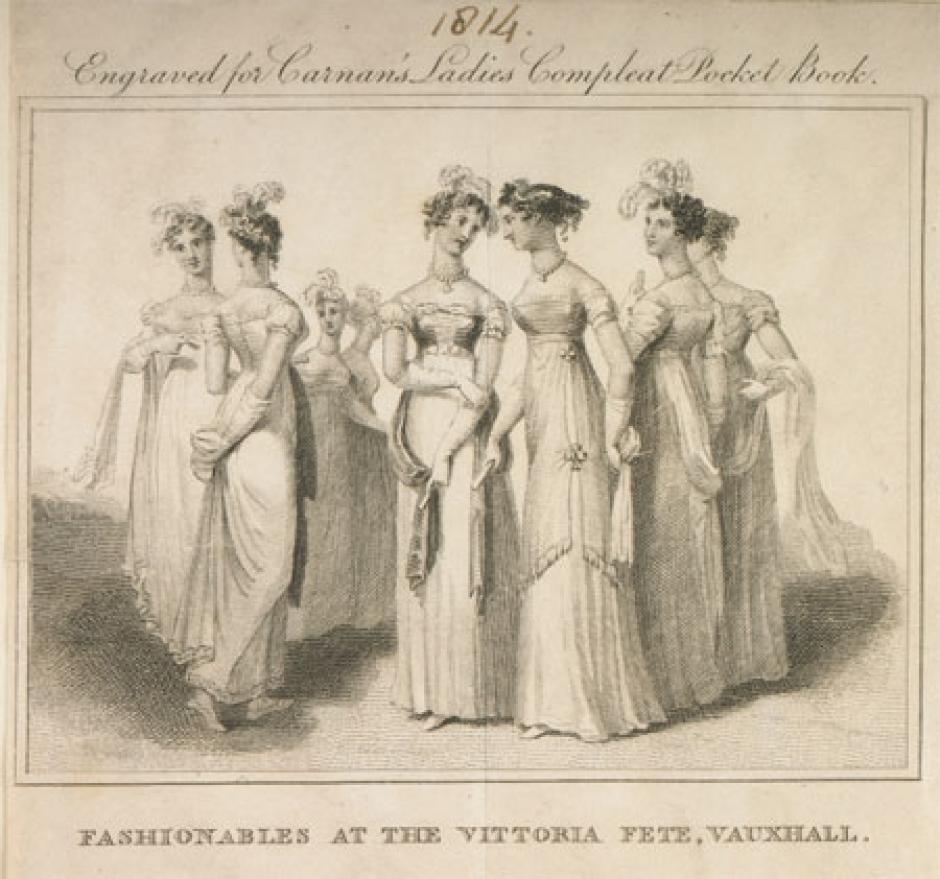 Moda en la fiesta de Vittoria, Vauxhall”, de 1814