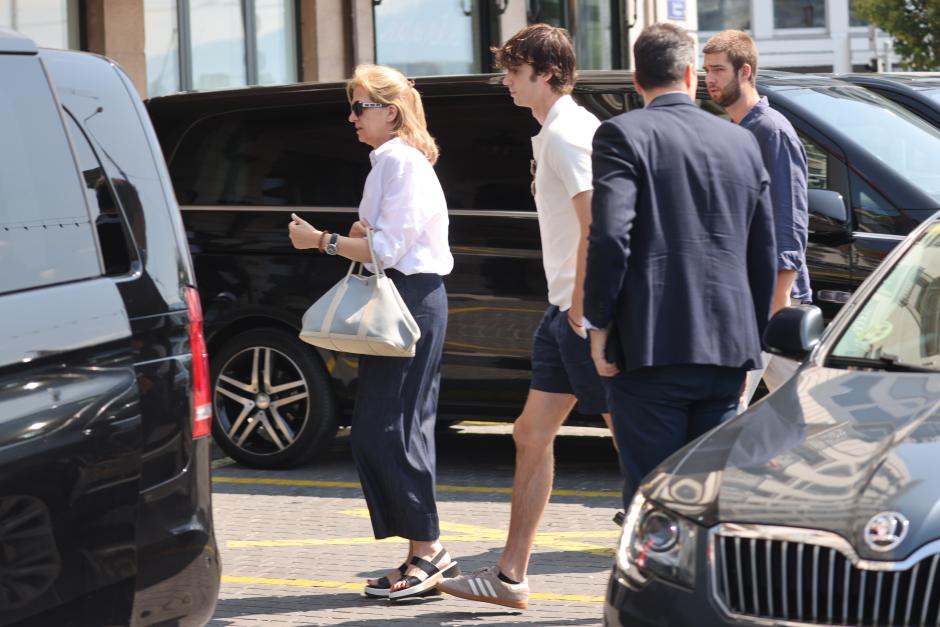 Infanta Cristina and Pablo and Juan Valentin Urdangarin  in Geneva on Friday 16 June 2023.