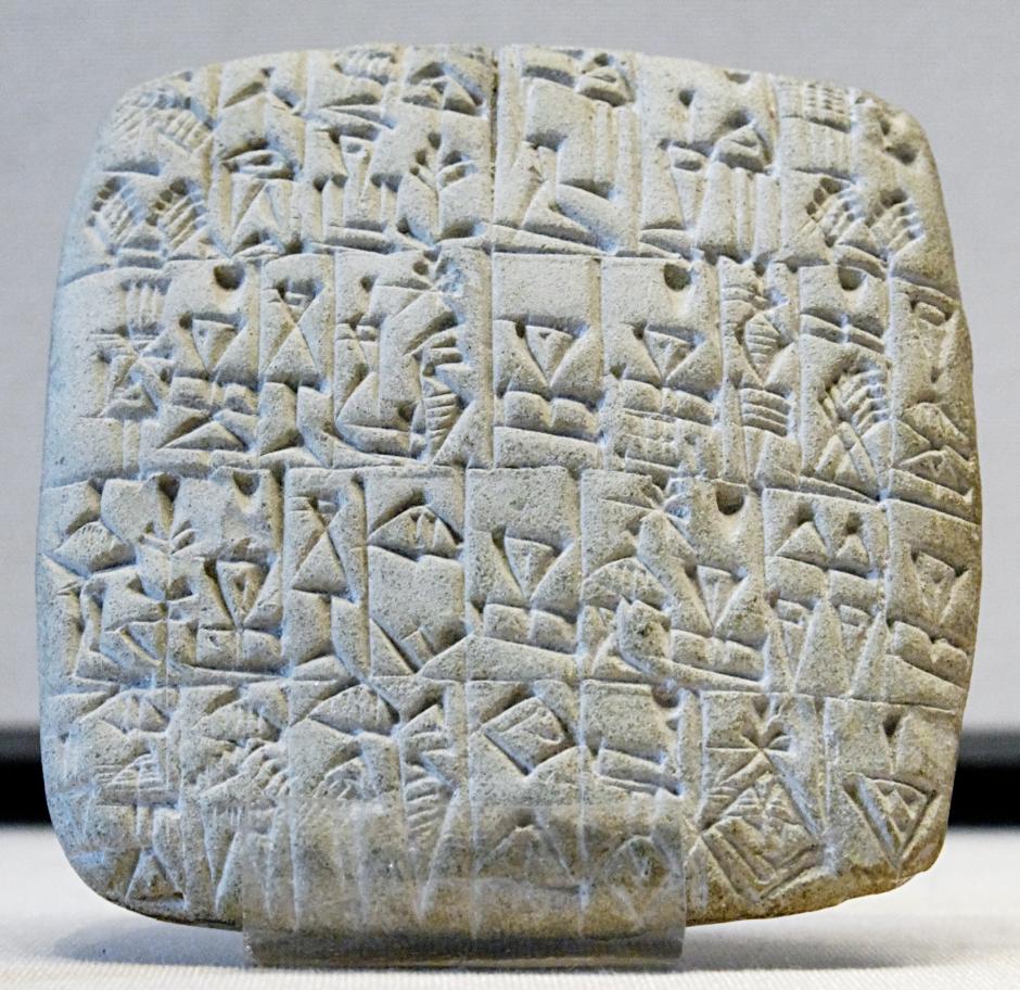 Escritura de venta de un esclavo y una casa a Shuruppak, Dinastías Arcaicas III A, c. 2500 a. C. Museo del Louvre