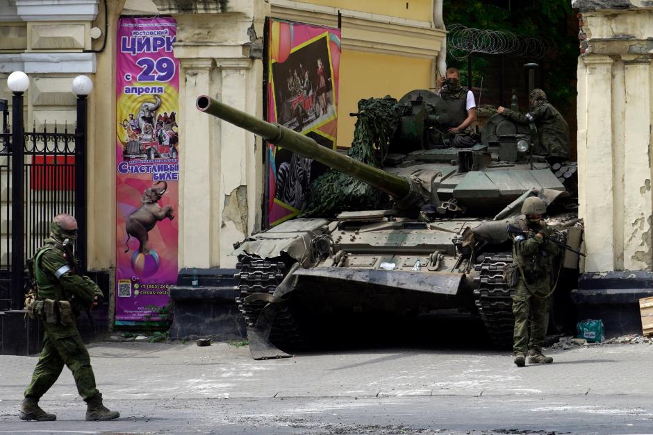 Tanque del grupo Wagner en Rostov