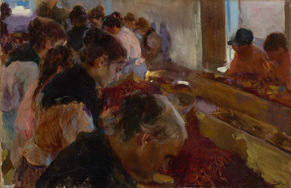 Joaquín Sorolla, 'Elaboración de la pasa'. Jávea, 1900