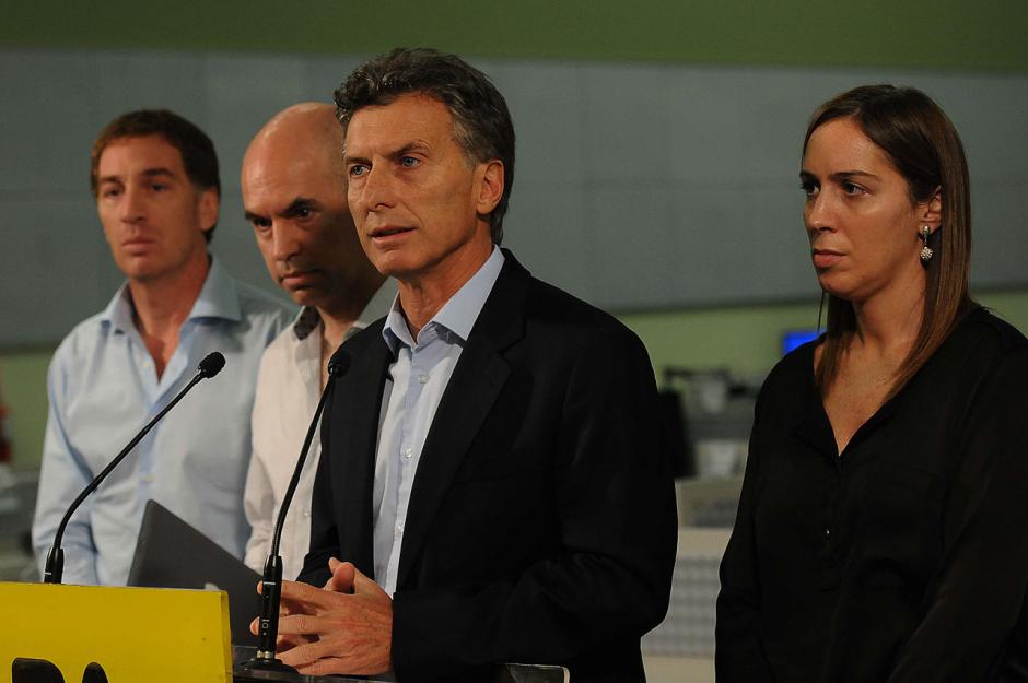 Diego Santilli, Larreta, Mauricio Macri, María Eugenia Vidal en 2013
