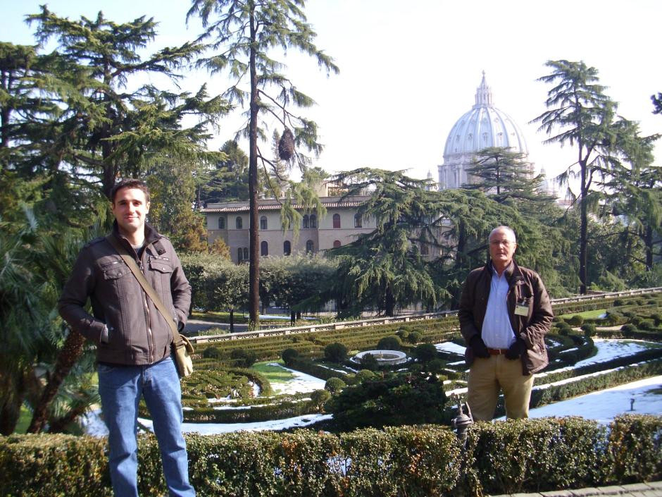 Teo Fernández y Alfonso Fernández Zamorano, en el Vaticano
