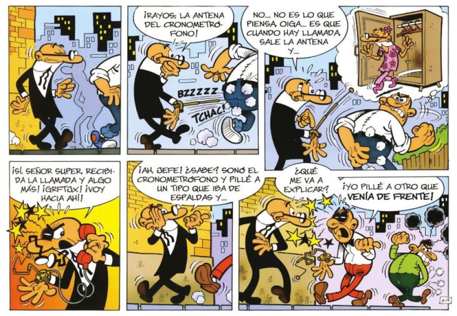 Una de las famosas viñetas de 'Mortadelo y Filemón'