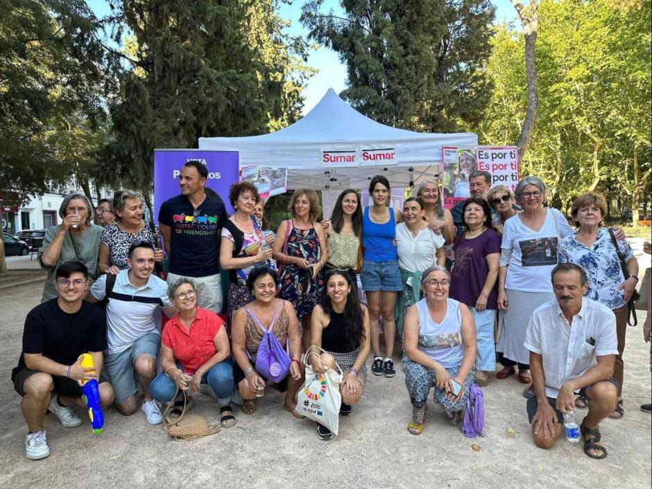 Participantes en el mitin de Ione Belarra en Madrid, este lunes