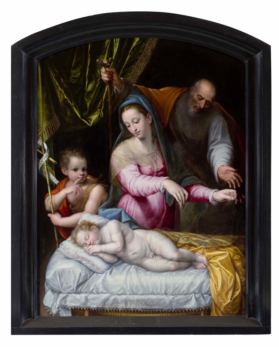 La Sagrada Familia con san Juanito. Lavinia Fontana. 1589