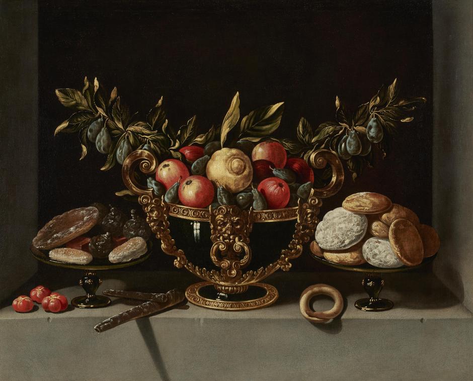 Juan van der Hamen, Bodegón de frutas y dulces, c. 1621