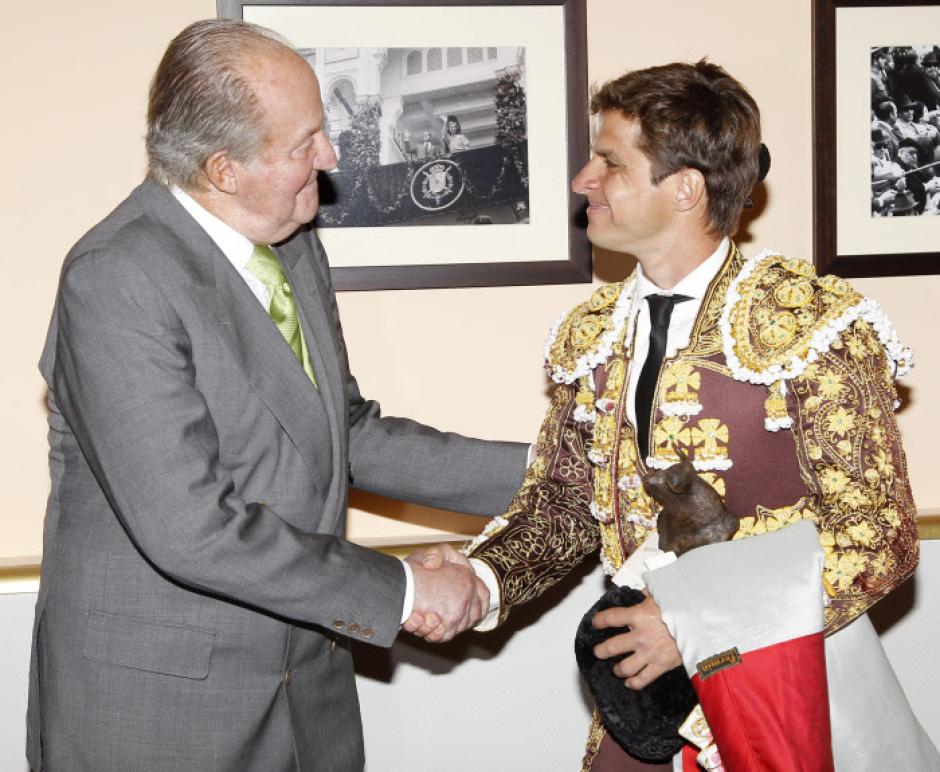 Con el Rey Juan Carlos en la Corrida de la Beneficencia en 2014.