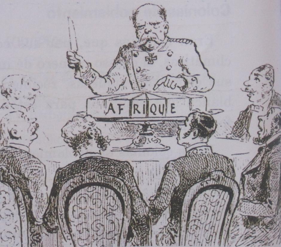 Caricatura sobre la conferencia de Berlín, 1885