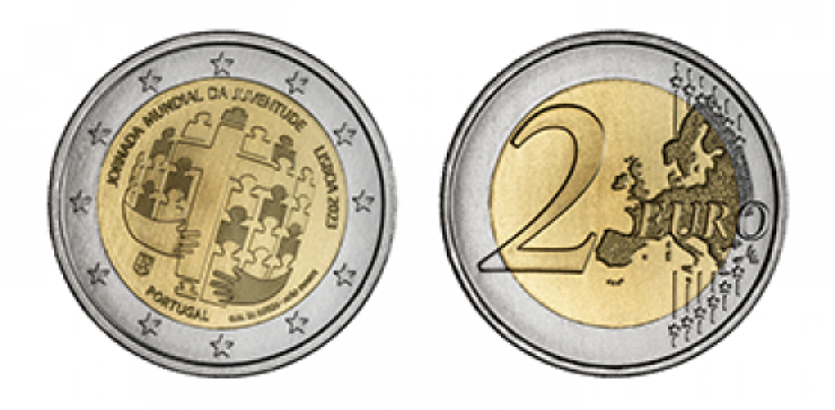 Moneda conmemorativa de la JMJ Lisboa 2023