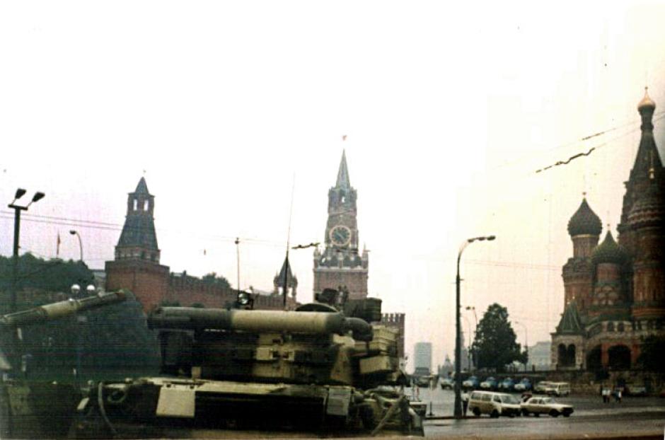 Imágenes de Moscú durante el golpe