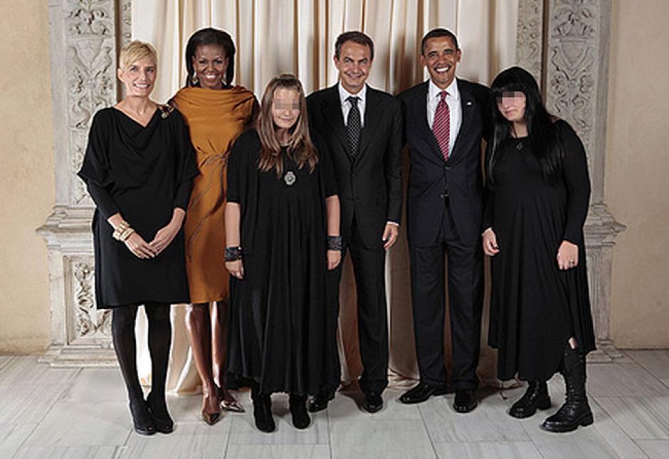 La famosa foto de los Obama con la familia de Zapatero