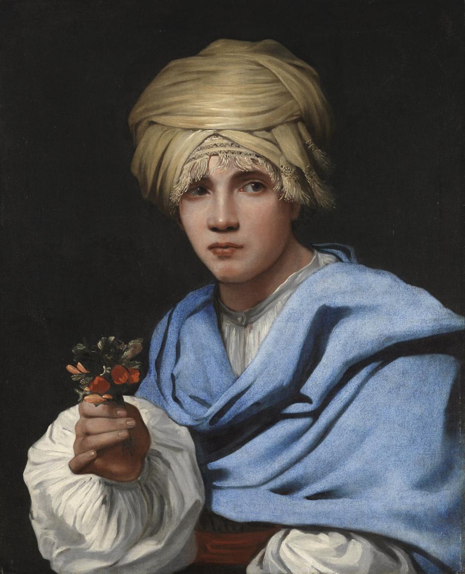 Muchacho con turbante y un ramillete de flores, de Michael Sweerts