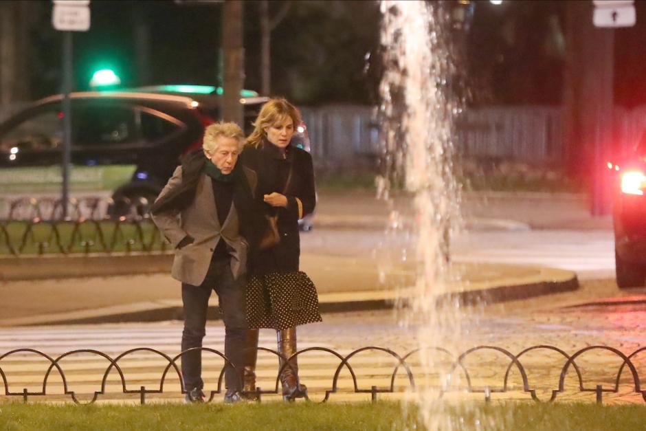 Roman Polanski y Emmanuelle Seigner en París (marzo de 2020)