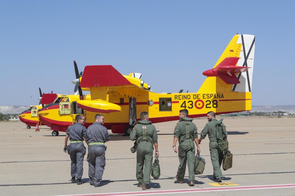 El Ala43 pilota los aviones antiincendios