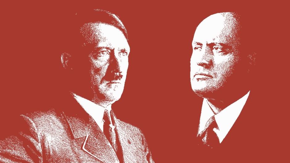 Ilustración: Hitler y Mussolini