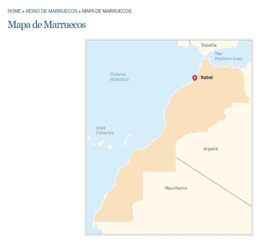 El polémico mapa de Marruecos que se anexiona Ceuta y Melilla