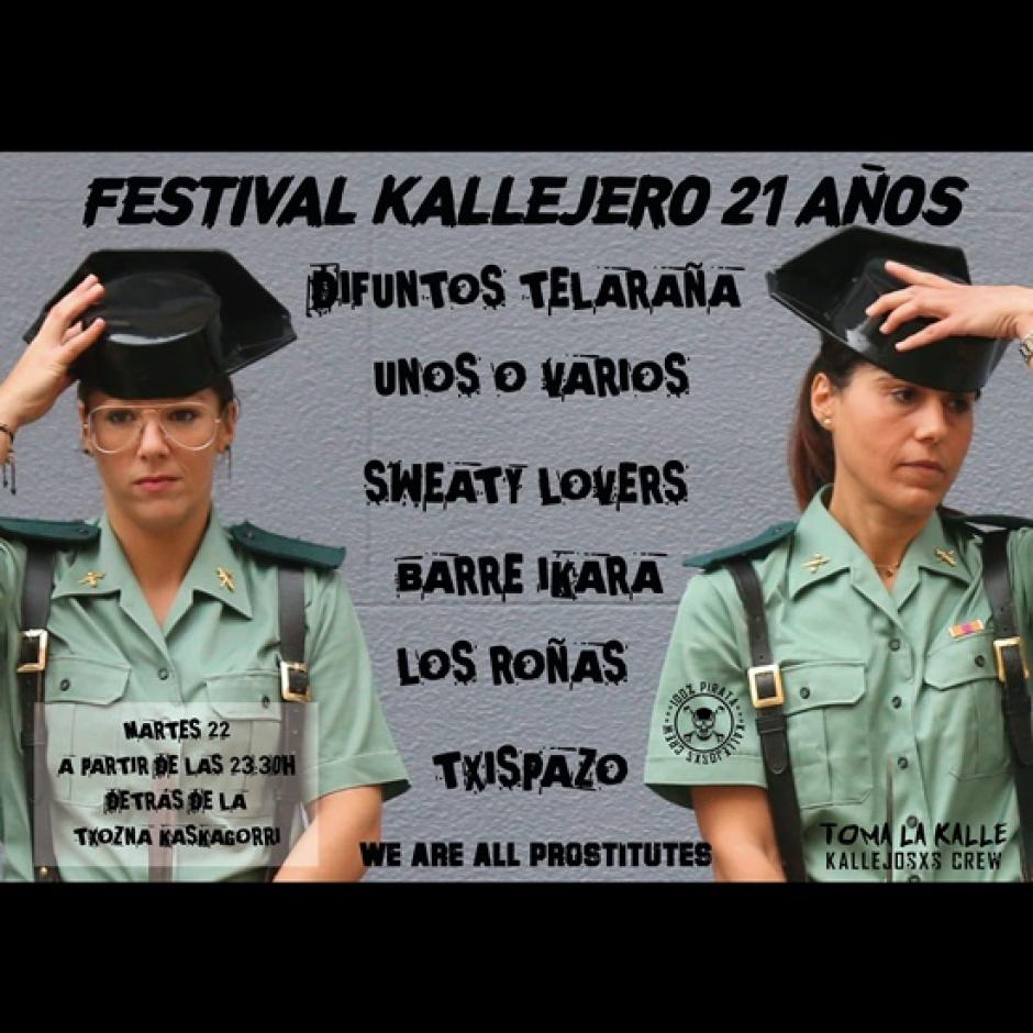 Cartel de otra de las jornadas del Festival Kallejero de Bilbao