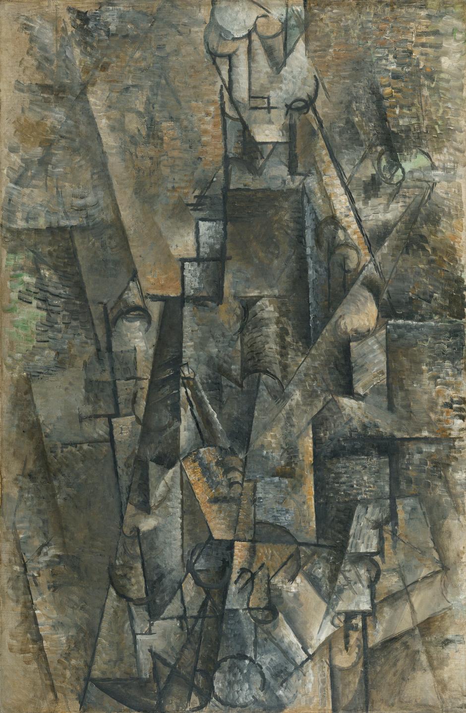 Pablo Picasso. 'Hombre con clarinete', 1911-1912. Óleo sobre lienzo